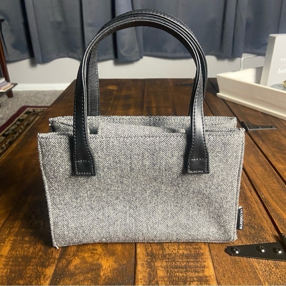 Liz Claiborne Handbags - Liz Claiborne Wool Tote Bag Purse. Charcoal with Black Handles
